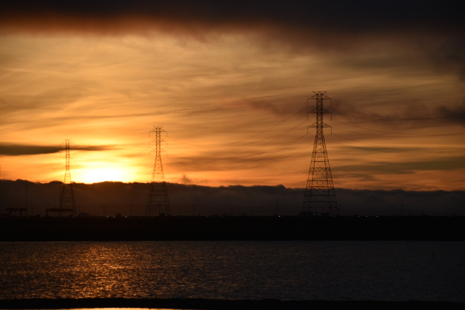 Sunset at Eden Landing while on hike.